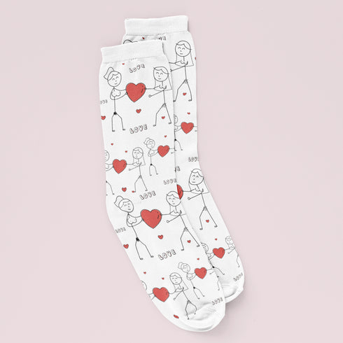 Line Art Love Socks: Lesbian Edition